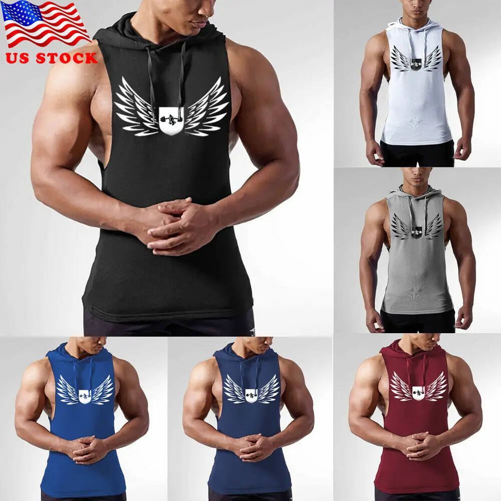 

Men's Gym Sport Singlet Training Bodybuilding Tank Top Fitness Vest Muscle Shirt