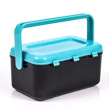 Двойное использование живой приманки Рыболовная коробка 13*9*6,5 см ручка запасные части для оборудования Чехол для хранения компонент Рыболовные Снасти Коробка Открытый органайзер