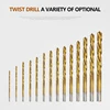 99PCS HSS Twist Drill Bit Set 1.5-10mm Titanium Coated Surface 118 Degree For Drilling Metal DIY Home Use With Box ► Photo 3/6