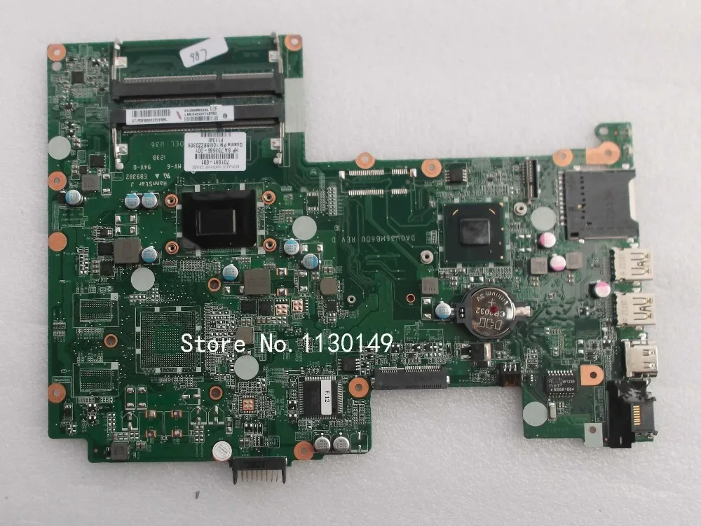 FREE SHIPPING TESTED 701691-501 701691-001 DA0U36MB6D0 REV :D LAPTOP MOTHERBOARD FOR HP PAVILION SLEEKBOOK 15-B NOTEBOOK PC free shipping laptop motherboard 746447 501 for hp touchsmart 15 envy15 hm87 740m 2g 746447 001 notebook system tested