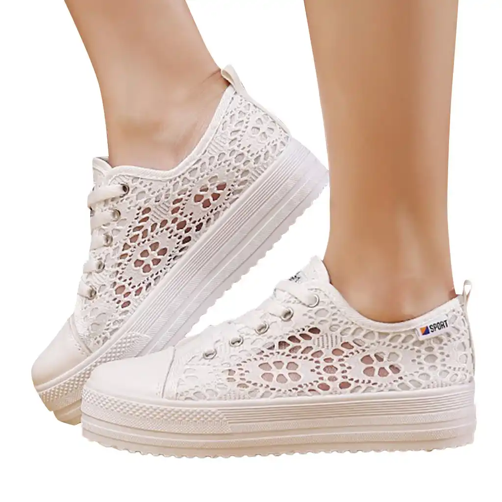 lace canvas shoes