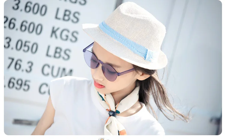 ASOUZ 2018 new stylish transparent colored round sunglasses boys and girls oval retro children's luxury brand UV400 glasses (4)
