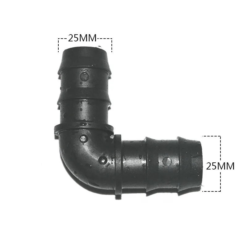 25 мм PE микро опрыскиватель трубы шланг Соединительный клапан-тройник легкий разъем капельного орошения локоть
