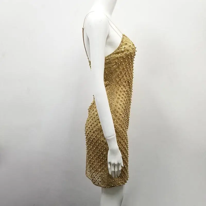 Top-Quality-Sexy-V-Neck-Gold-Women-Summer-Dress-2018-Knitted-Elastic-Party-Dress (1)