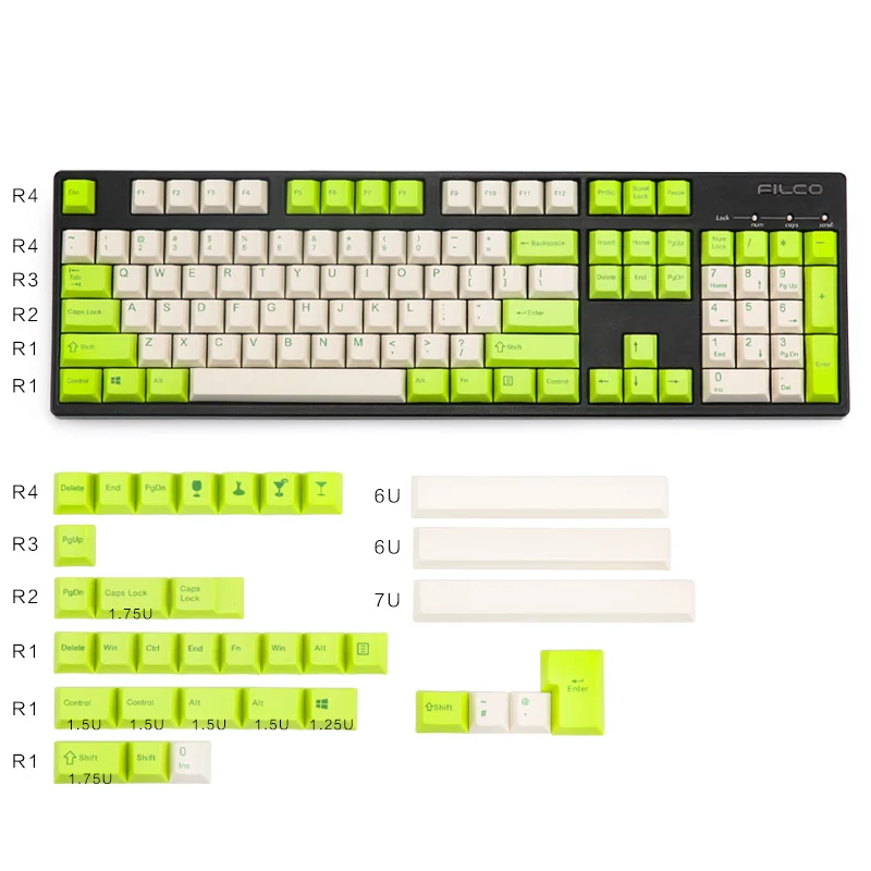 

Champagne Keycaps Cherry profile Dye-subbed 111/138 keys for cherry mx mechanical keyboard