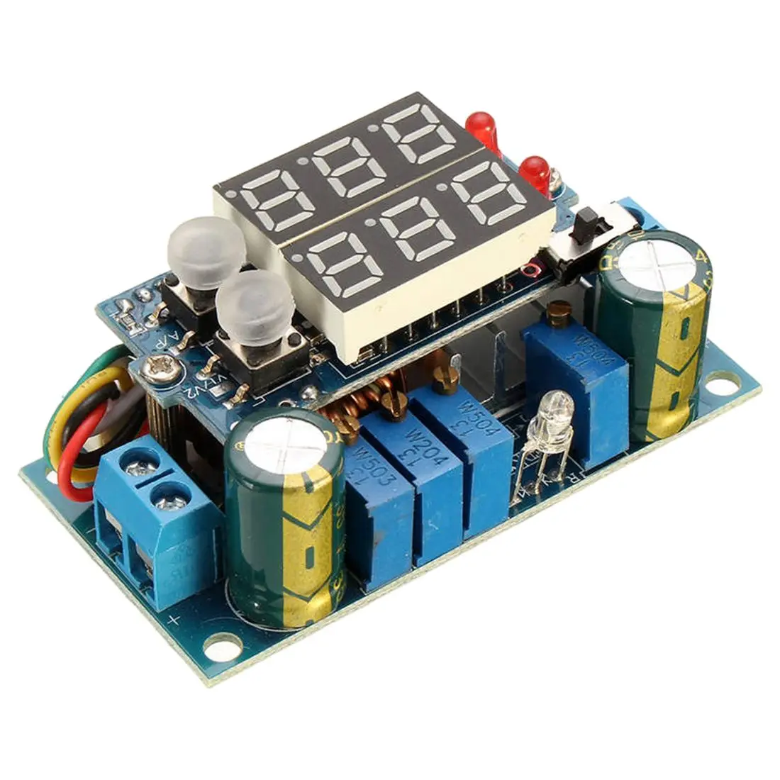 5A MPPT контроллер солнечной панели DC-DC понижающий CC/CV модуль зарядки дисплей светодиодный синий выход панели солнечных батарей PV регулятор