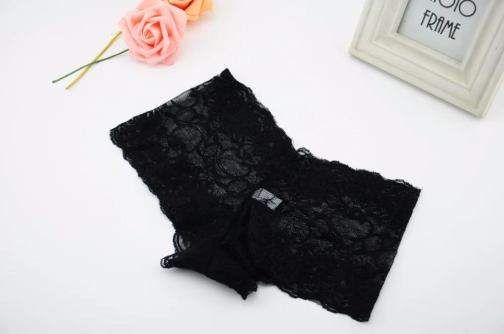 

3pcs/lot 20179 Summer shorts women Sexy Lace Panties Underwear Women See through Boyshort Plus Size Boxer Lady Female Lingerie