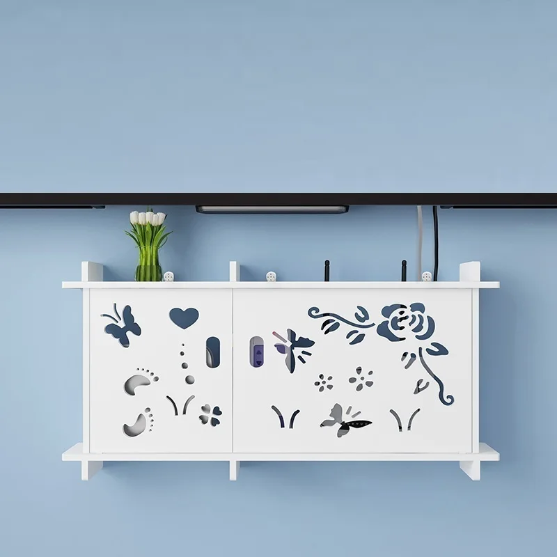 

Europe living room creative WIFI decoration collection TV set-top stacks hanger shelf rack socket cover cabinet storage