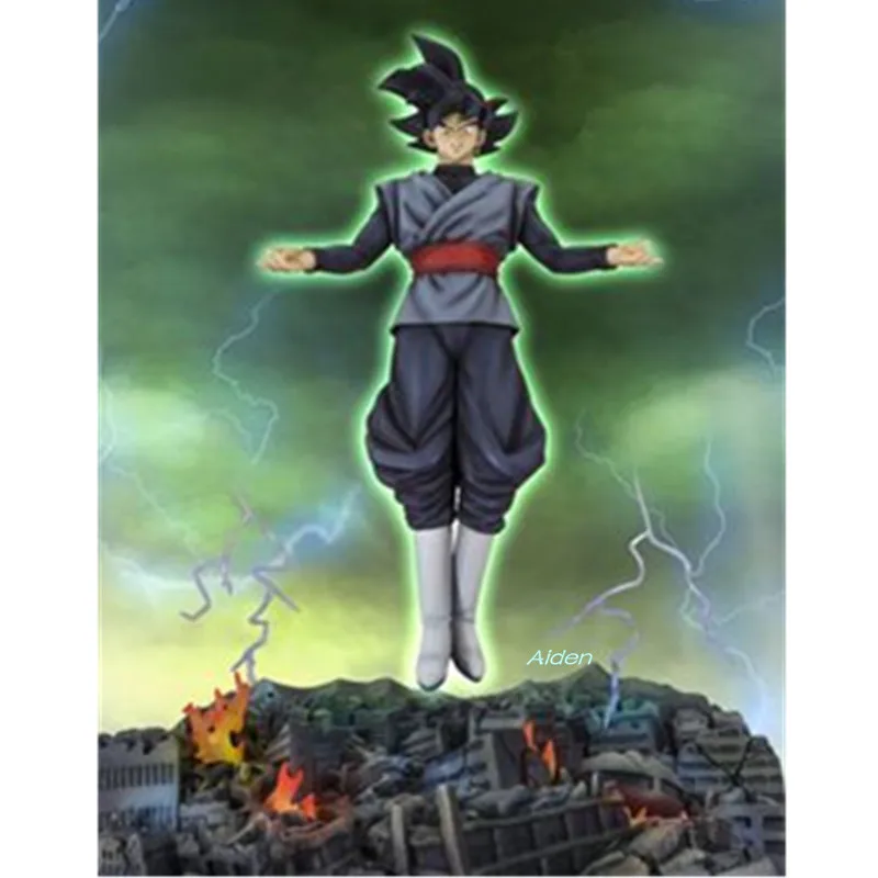 1" Статуя Dragon Ball Супер Saiyan бюст Гоку черный полноразмерный портрет Zamasu Сон Гоку анимационная фигурка GK модель игрушечная коробка 39 см Z534
