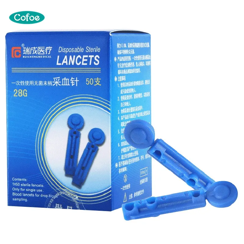 

Cofoe 50 pcs/box Lancet needles Diabetes Meter Accessories Medical Disposable Blood Collecting Needles