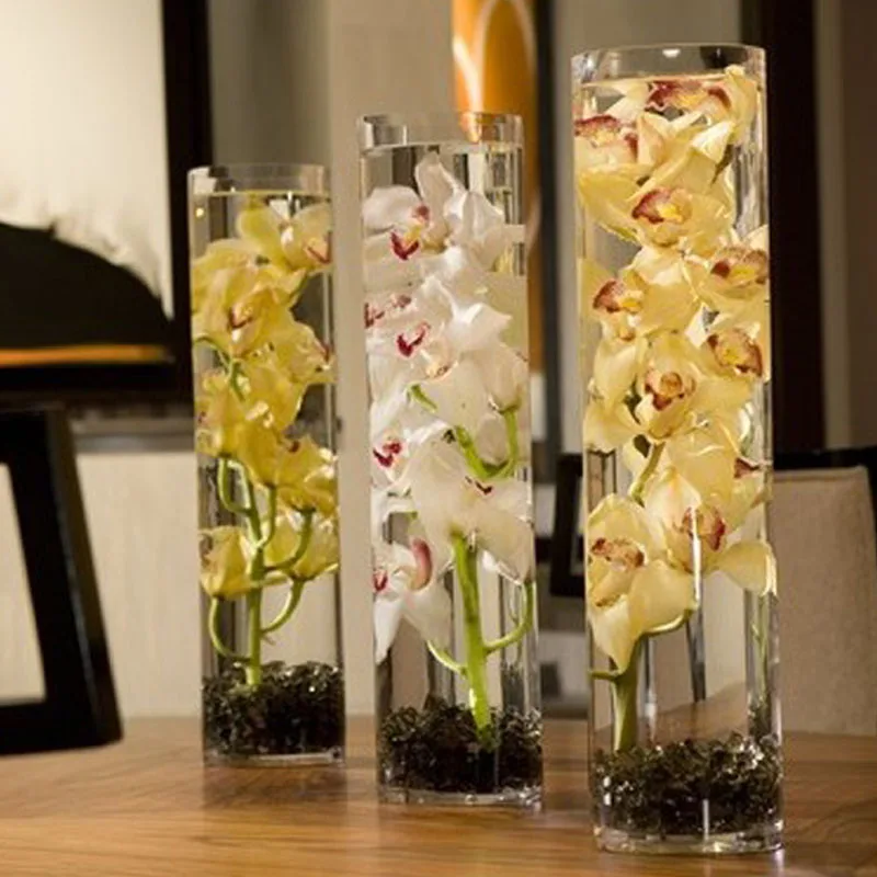 H J Klare Transparente Glas Landung Große Vase Gelandet Blumen H J Klare Transparente Glas Landung Große Vase Gelandet Blumen Lobby Halle Ornamente In