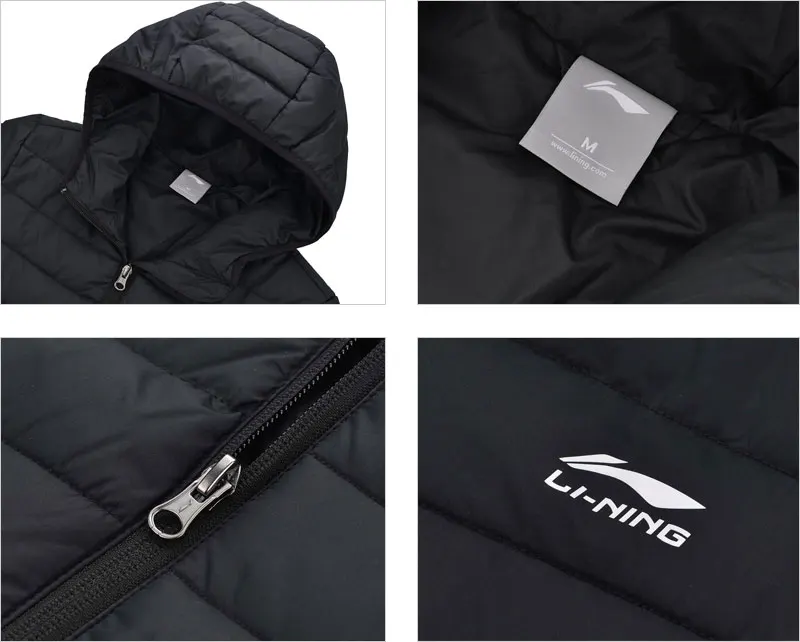 Li-Ning женские трендовые ватные куртки с капюшоном, полиэстер, обычная посадка, спортивная куртка с подкладкой AJMN016 WWM1708