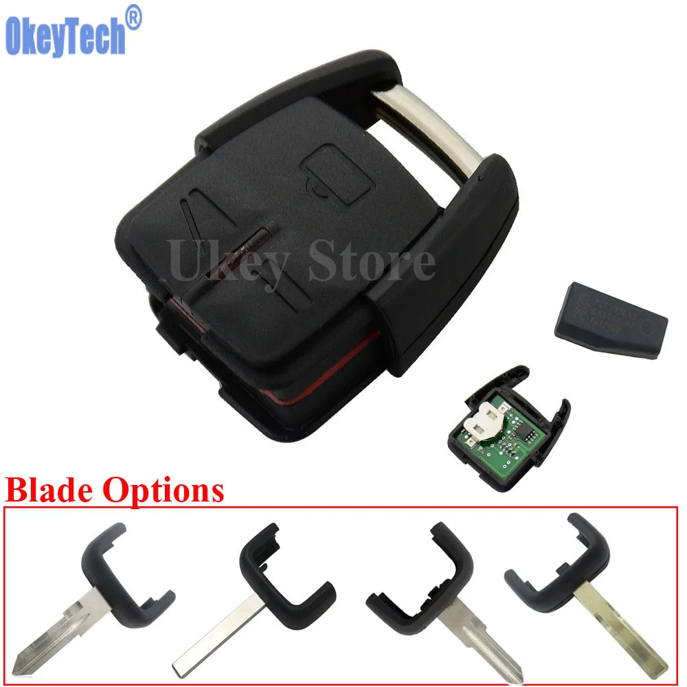 OkeyTech 3 Button Remote Key Fob 433MHz ID40 Chip for Opel Vauxhall Auto Replacement Keyless HU43