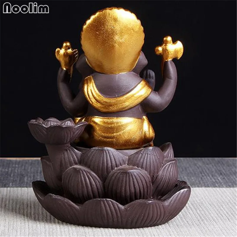 Курильница для благовоний Ganesha Backflow слон Бог эмблема благоприятный и успешный