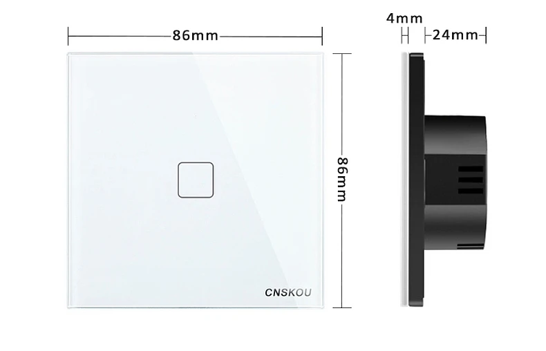 Cnskou ЕС/Великобритания стандартный настенный сенсорный выключатель Роскошный белый/черный кристалл стекло, 1 банда 2 банды 3 банды 1 способ переключатель, AC 110-220 В