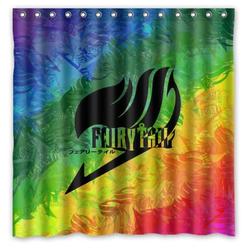 

Novelty Item!Hot Anime_Fairy Tail Logo Background Printed Waterproof Polyester Shower&Bath Curtain( 180X180CM)