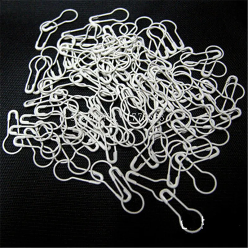 

300Pcs Small Metal White Safety Pins 0.8" / 20mm White Gourd Pin AA7686