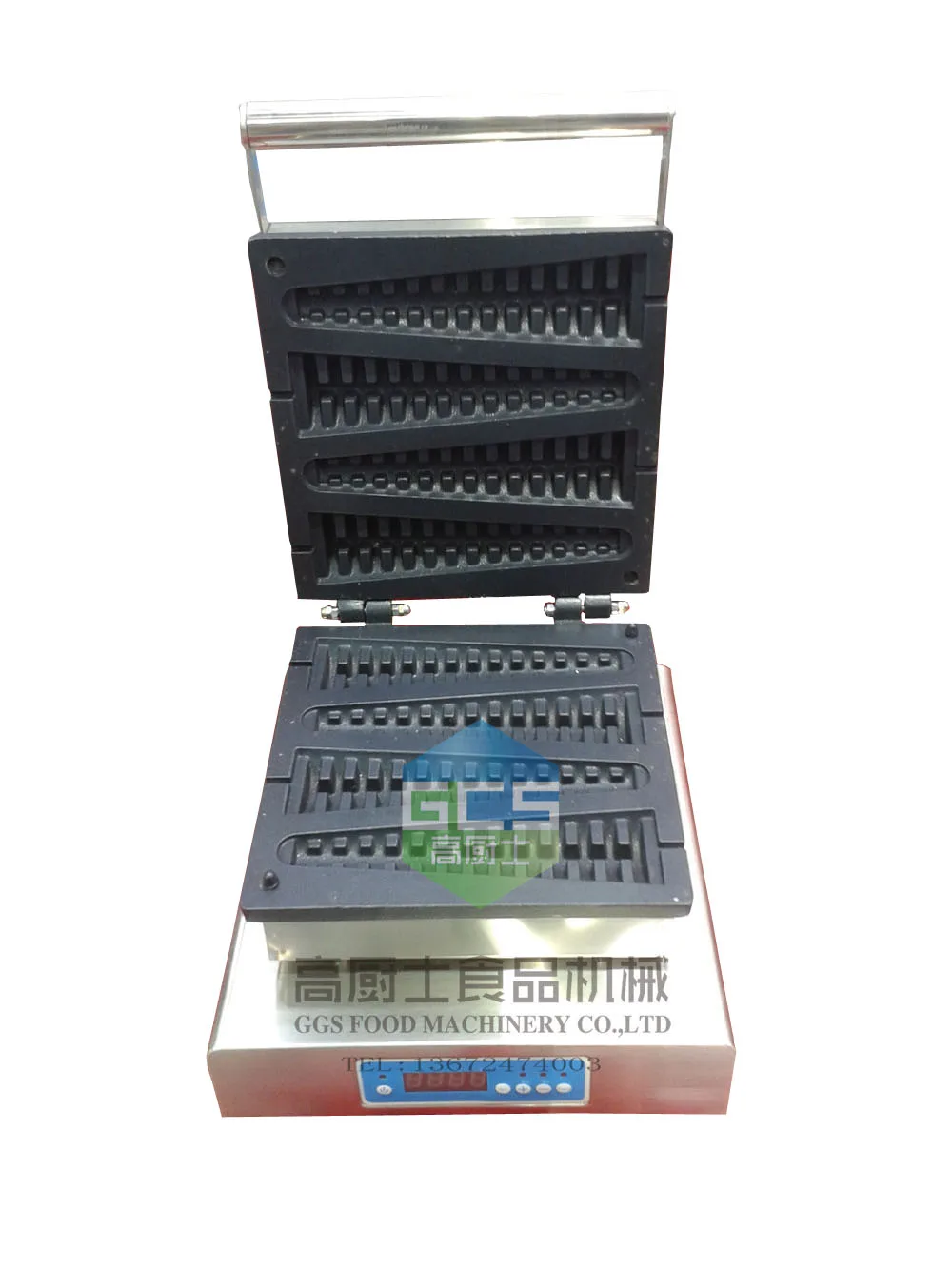 

Electric 220v Digital display Lolly waffle machine Pine shape waffle stick