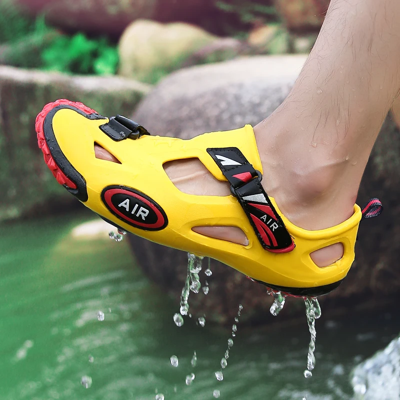 

Comemore Summer Shoes Men Sandals Outdoor Water Shoes For Men Beach Sandals Black Mens Footwear Unisex Zapatos Mujer