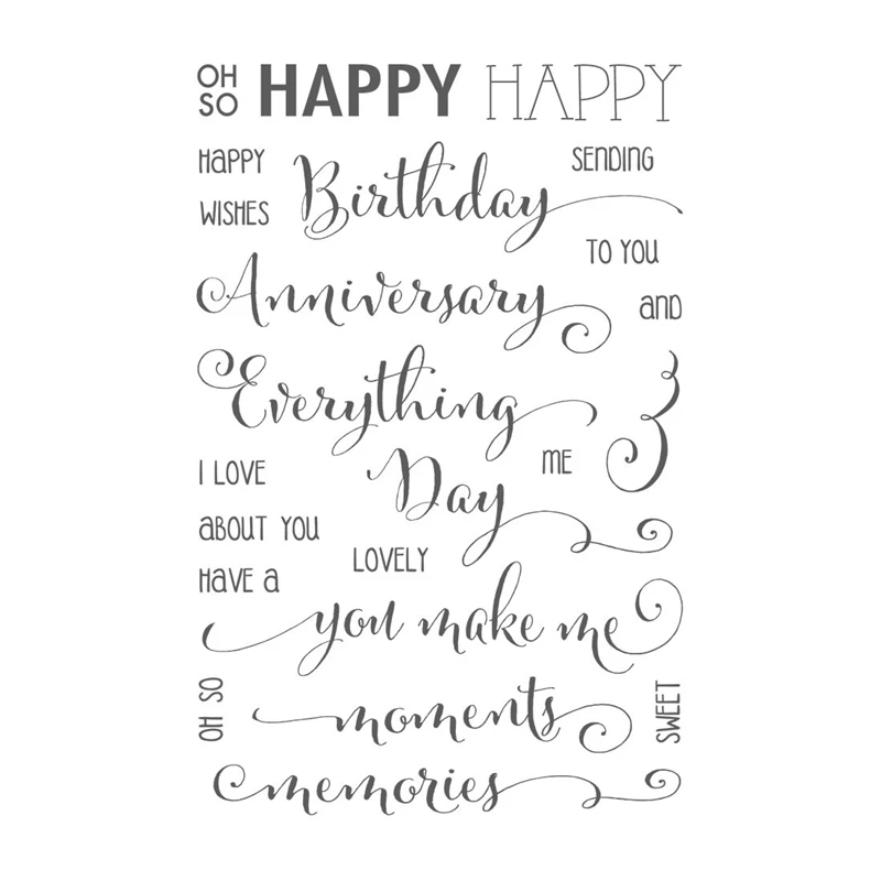 

FXL HAPPY EVERYTHING Transparent Clear Silicone Stamp/Seal for DIY scrapbooking/photo album Decorative clear stamp