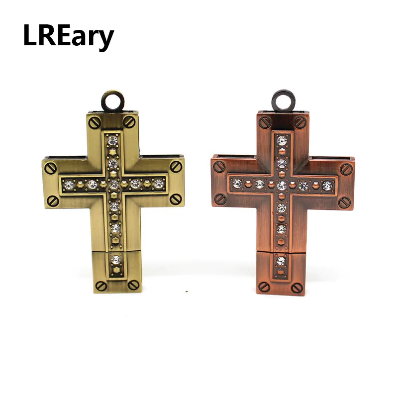 

Metal Cross 8GB 16GB 4GB PenDrive Gift Pen Drive USB Flash Drive USB Disk Thumb Drive 32GB Memory Stick Copper