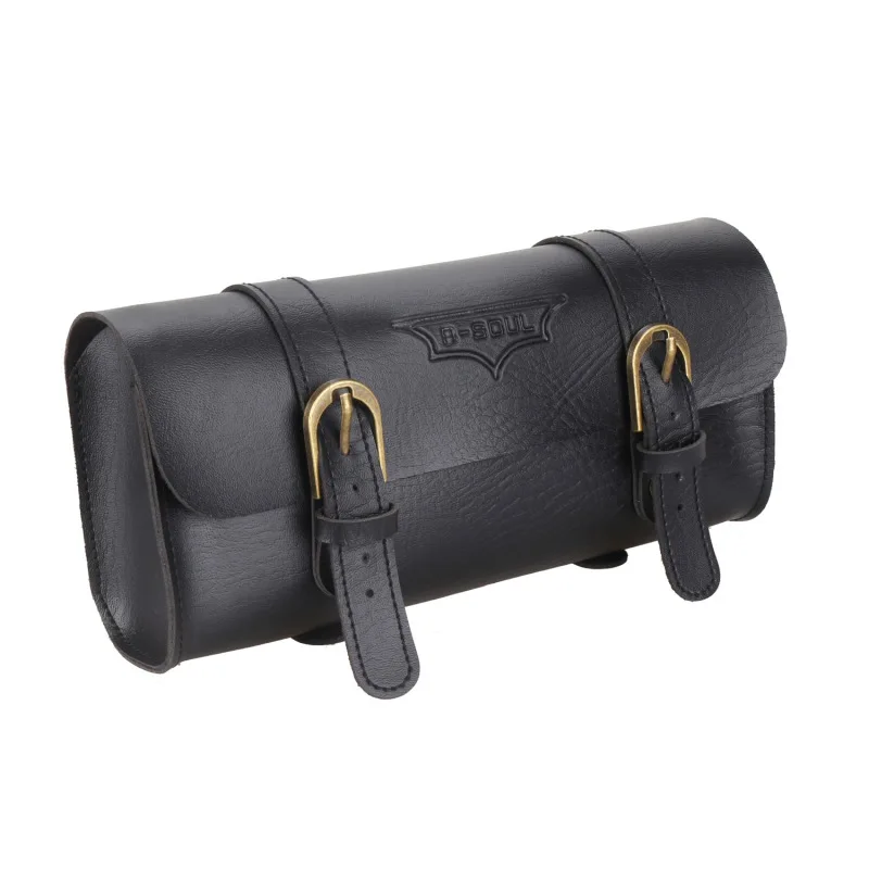 Sale B-soul Retro Bicycle Tail Bag Functional Waist PU Leather Cycling Bag Saddle Rear Pannier Personalized Riding Vintage Bike Bag 2