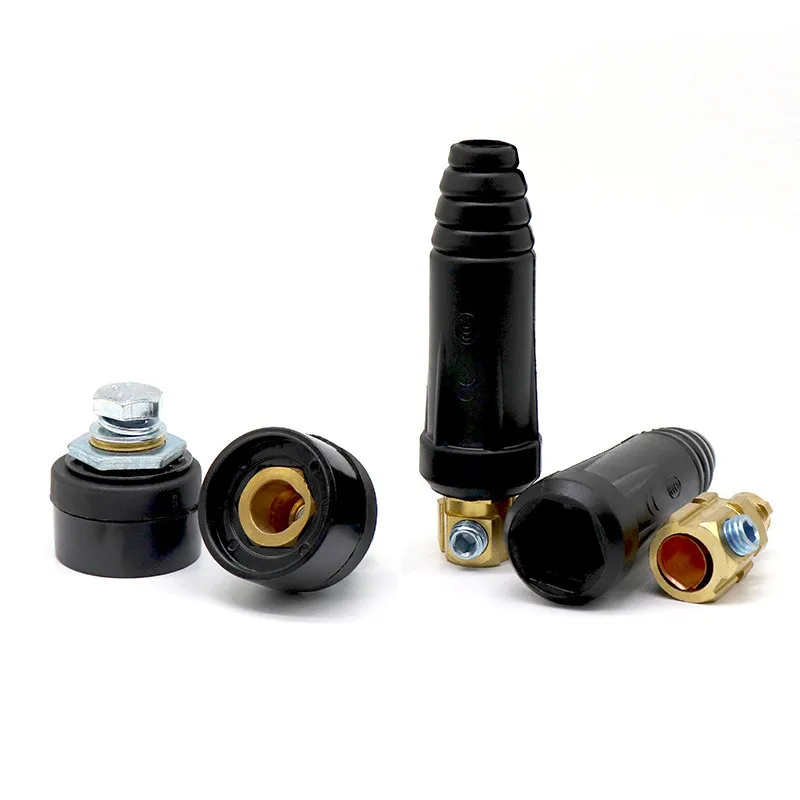 

Mini welding machine parts Quick Cable Connector black red EU Plug Socket female male dc power plug adapter DKJ 10-25 35-50 5-70