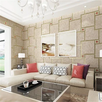 

beibehang New brick wallpaper marble deer velvet wallpaper modern plaid living room tv background wallpaper papel de parede 3d