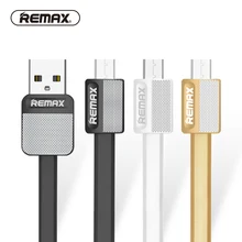 REMAX 2.1A прочный Быстрый зарядный кабель Micro USB кабель для передачи данных плоский металлический зарядный кабель для Xiaomi/Redmi/samsung/htc/huawei/LG