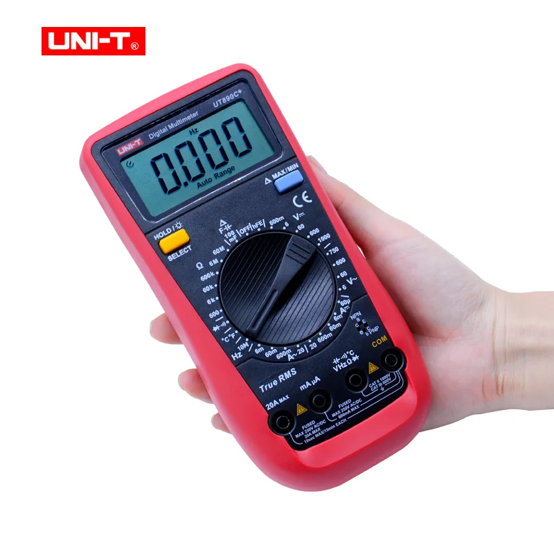 

UNI-T Digital Multimeter UT890C+ with 100mF Capacity True RMS High-Precision Frequency Multimeter Temperature Measurement