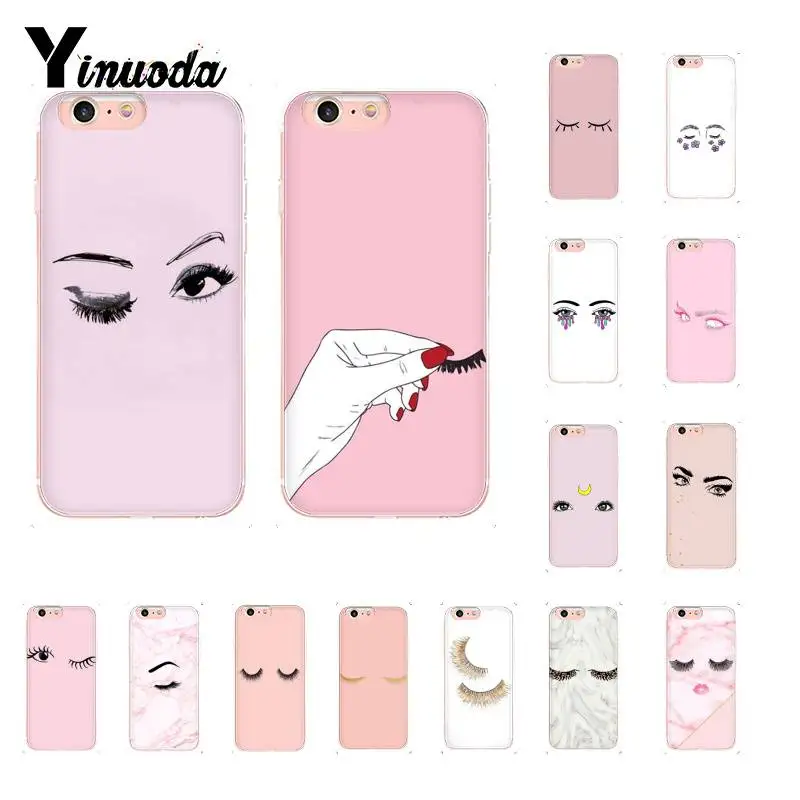 Косметические ресницы Yinuoda wink pretty girl чехол для телефона в эстетическом стиле iPhone8