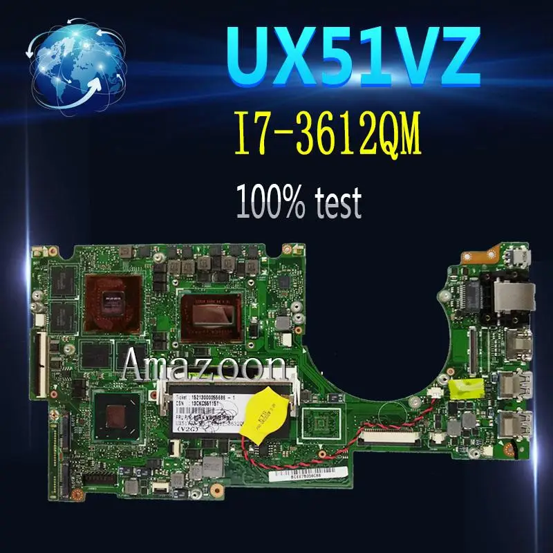 Обмен Amazoon UX51VZ материнская плата для ноутбука For Asus UX51VZA U500VZ U500V U500 тест