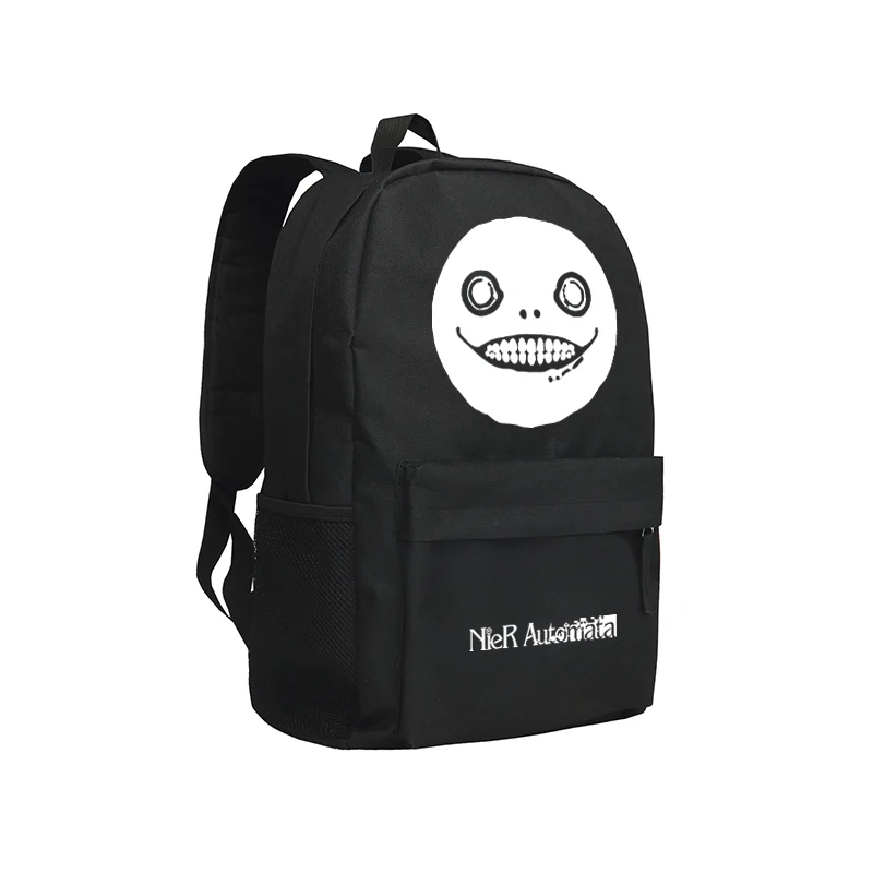 

Zshop NieR Automata Backpackfor Boys and Girls Black Oxford Mochila Teenagers School Bag