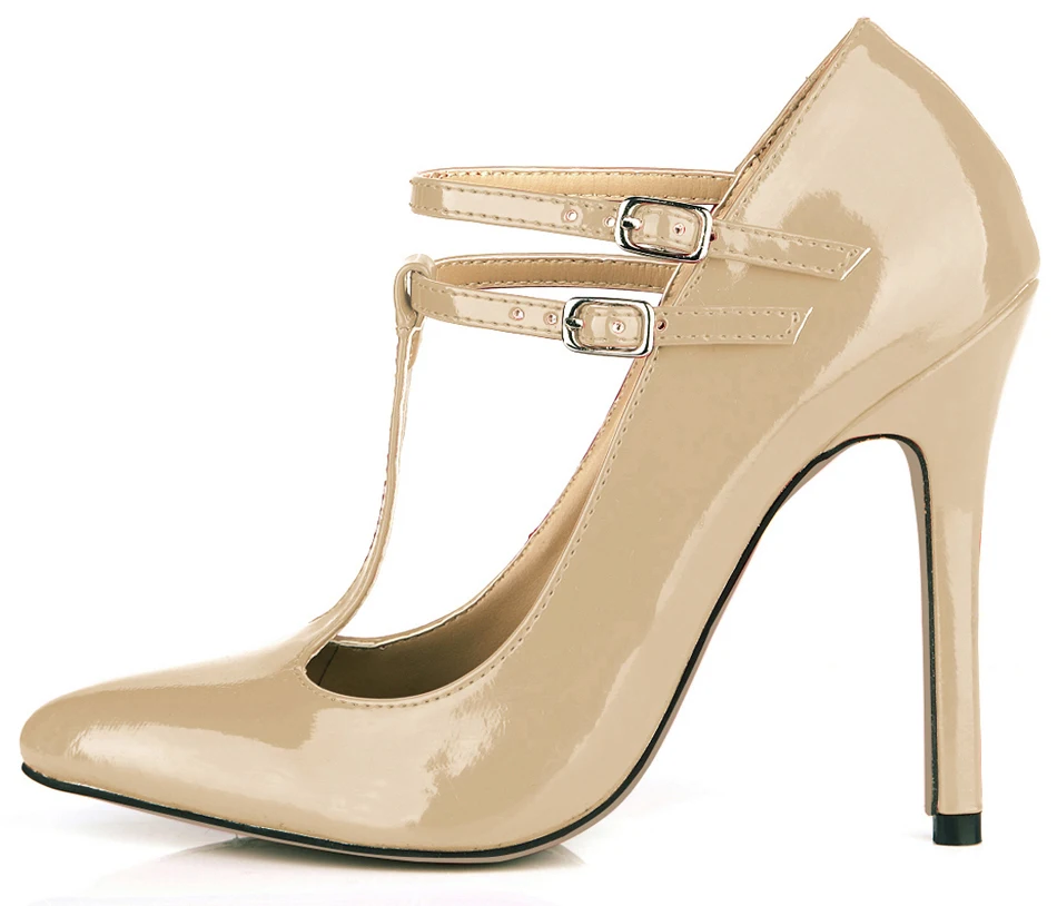 CHMILE CHAU/пикантные вечерние женские туфли из искусственной кожи с жемчугом туфли-лодочки на высоком каблуке-шпильке с острым носком и Т-образным ремешком zapatos mujer 0640-i
