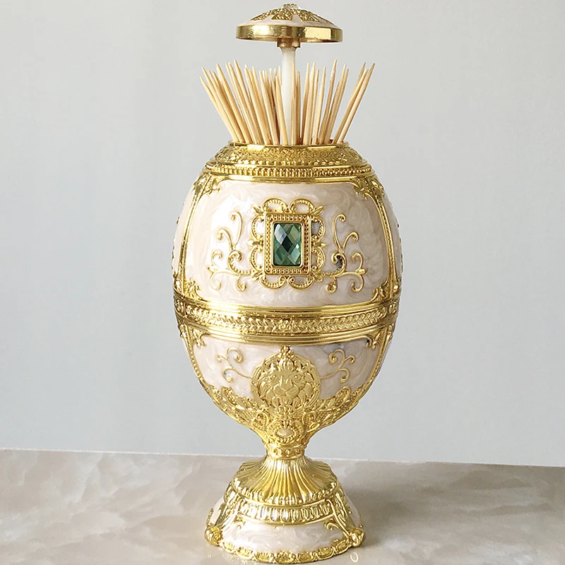 

Pressure automatic toothpicks living room coffee table toothpick box creative high-end accessories toothpick pot ornaments Europ