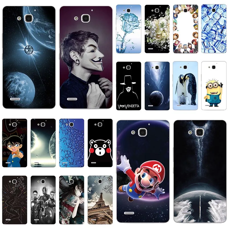 Модный мягкий силиконовый чехол для Huawei honor 3X G750 G 750 с рисунком защитный
