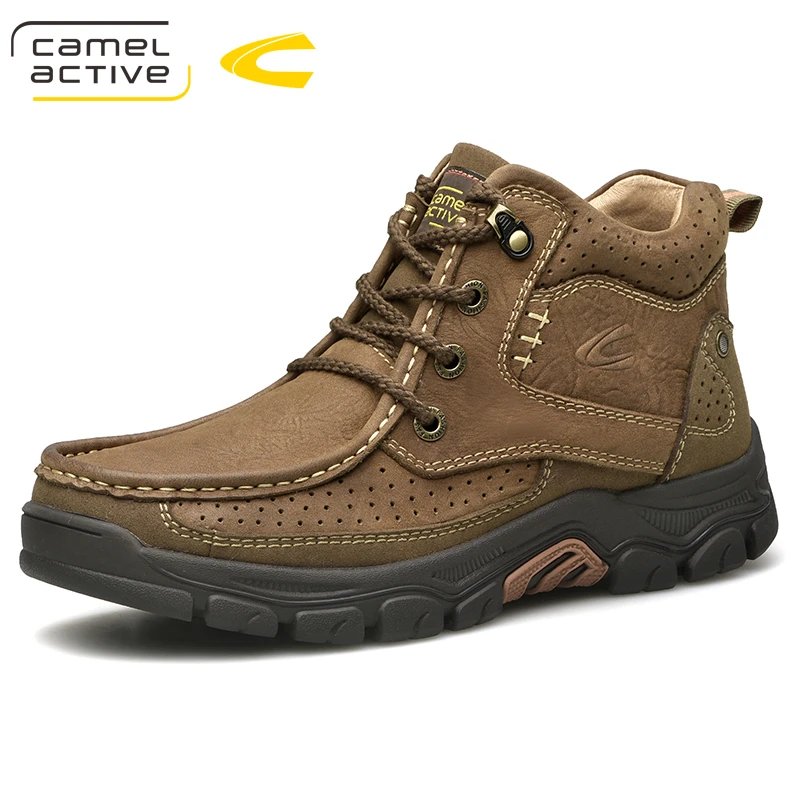 Camel Active New Men Waterproof Men Shoes Snow Boots Professional Outdoor Cow Leather Ankle Boot Sneakers