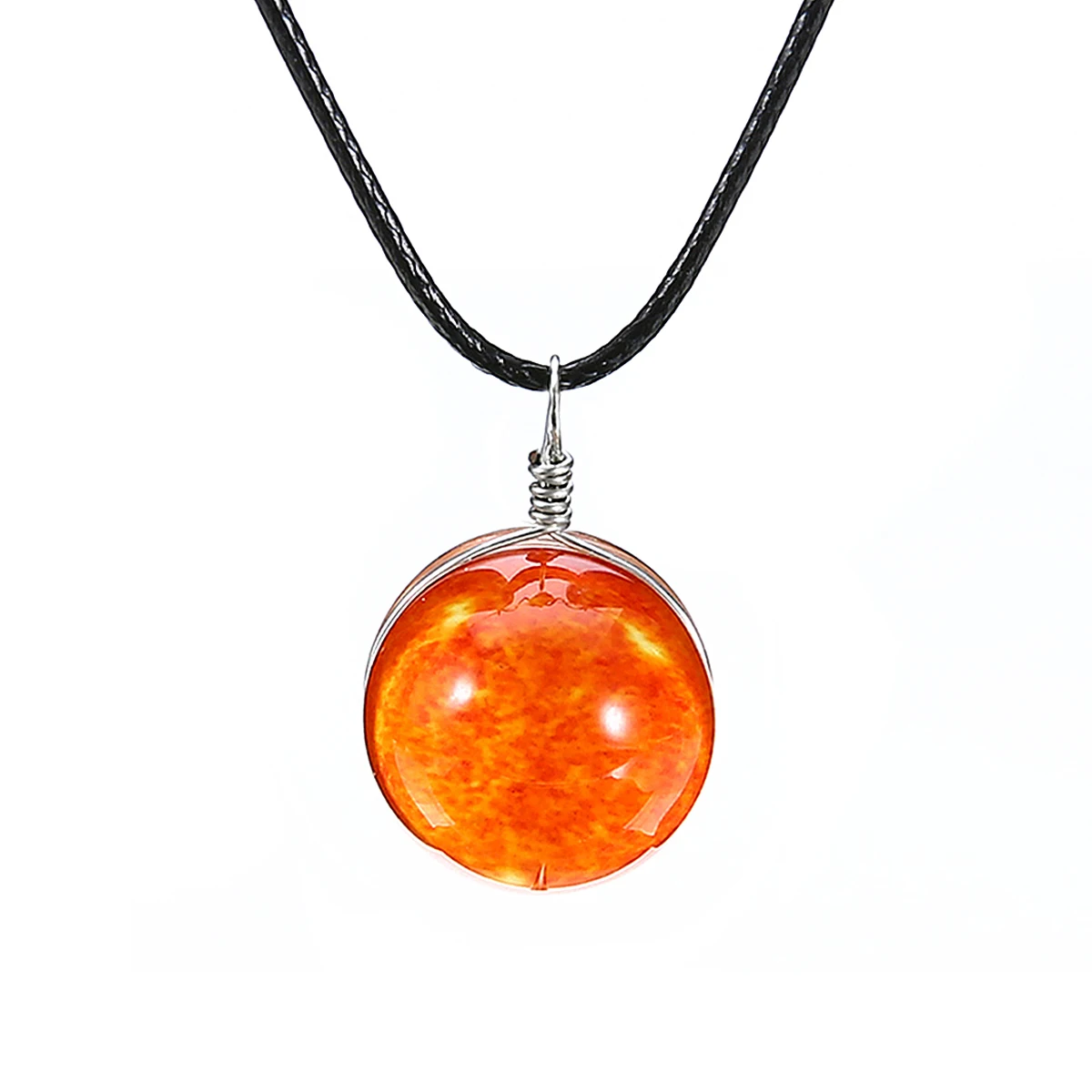 10Style Unisex Dreamy Glass Ball Necklace Shellhard Nebula Space Star Universe Galaxy Pattern Pendant Necklace Femme Jewelry