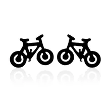 Newest Cute Tiny Bike Bicycle Earrings Black Color Fitness Sport Stainless Steel Stud Earrings