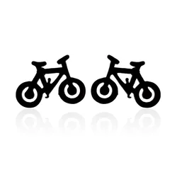Newest Cute Tiny Bike Bicycle Earrings Black Color Fitness Sport Stainless Steel Stud Earrings
