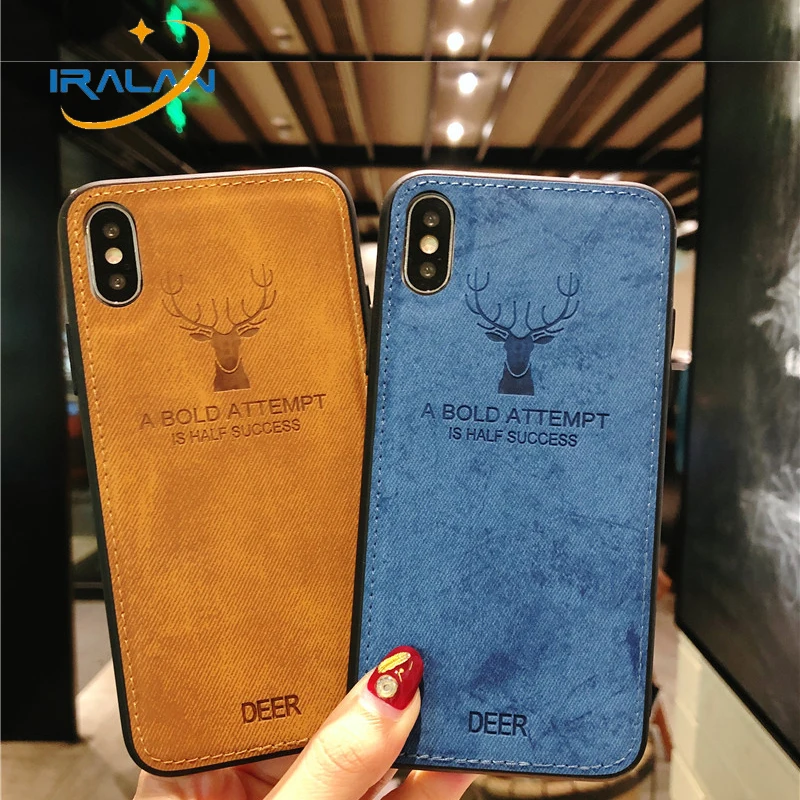 

New Embossed Deer Phone Cases For Xiaomi Mi 5 6 8 SE Max 2 2s Note 3 Case Soft TPU Edge Canvas Cover Anki-knock Men Women Shell