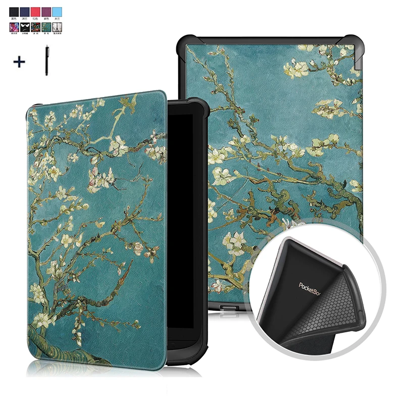 

Universal Case Cover For Amazon PocketBook Touch Lux 4 Wake Sleep Print Flip Leather Fundas For Amazon Pocketbook 627 616 632