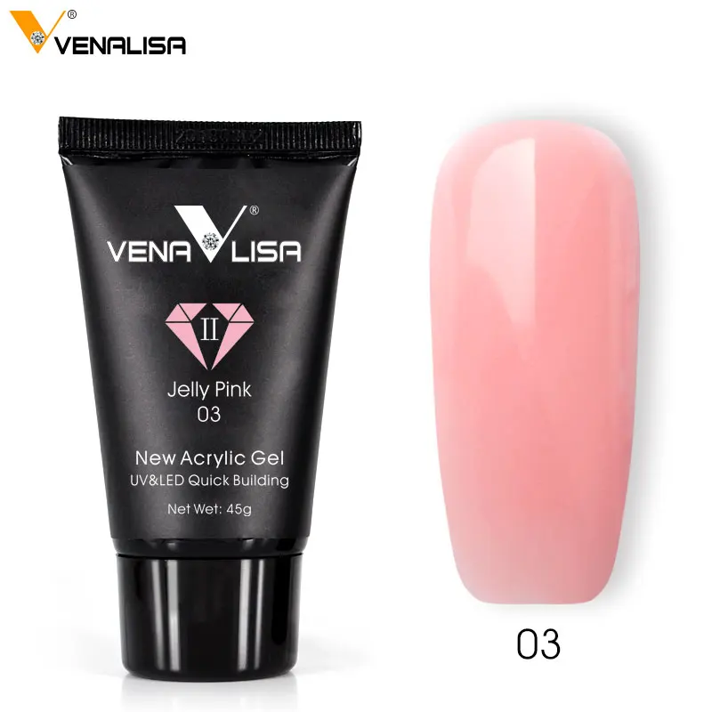 Venalisa 100% Real Acrylic Gel Poly Nail Gel Builder Slice Brush Finger Extension Nail Tips Dropshipping Camouflage Polygel