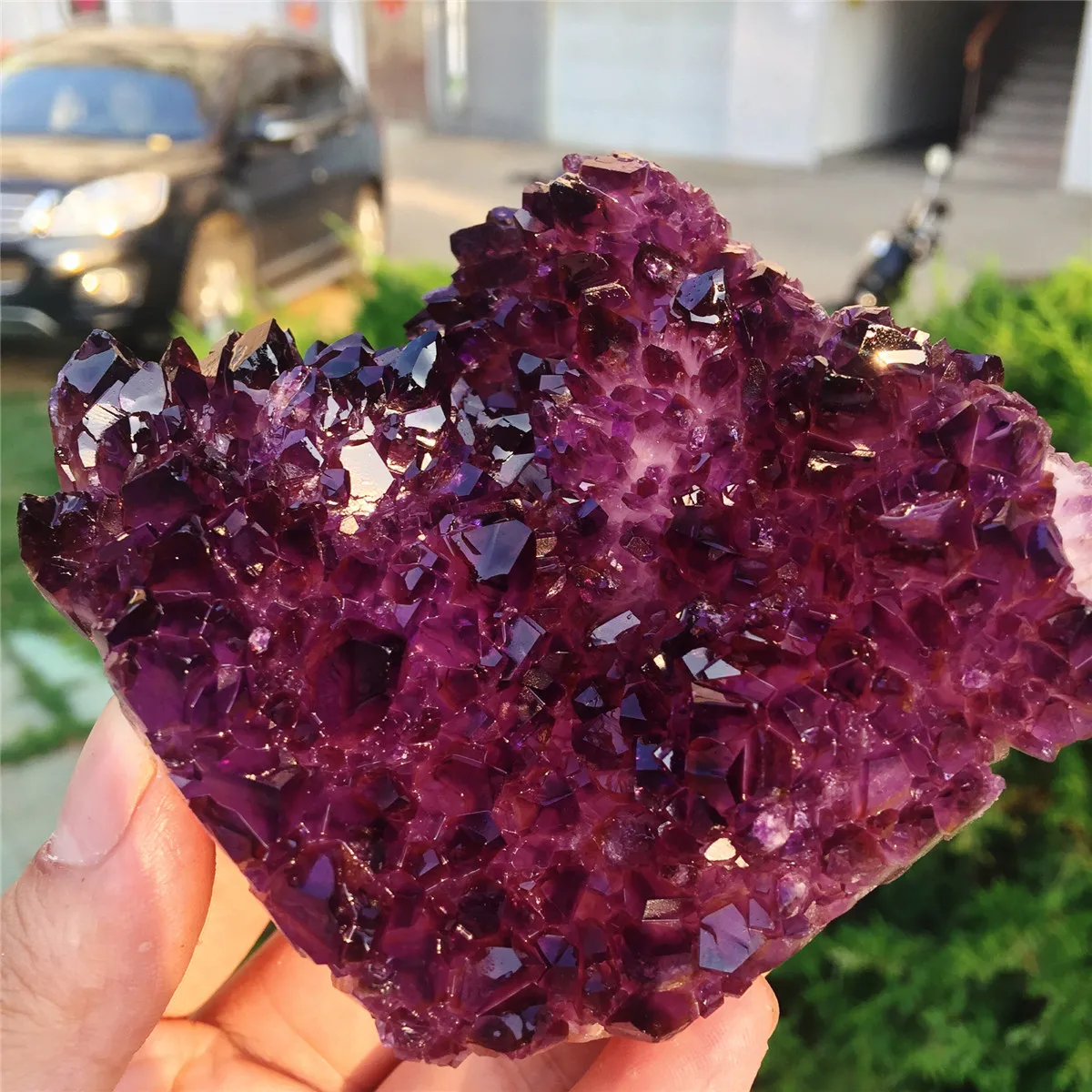 1pcs AAAA Natural Madagascar natural purple crystal flower- like crystal cluster quartz crystal raw stone gem