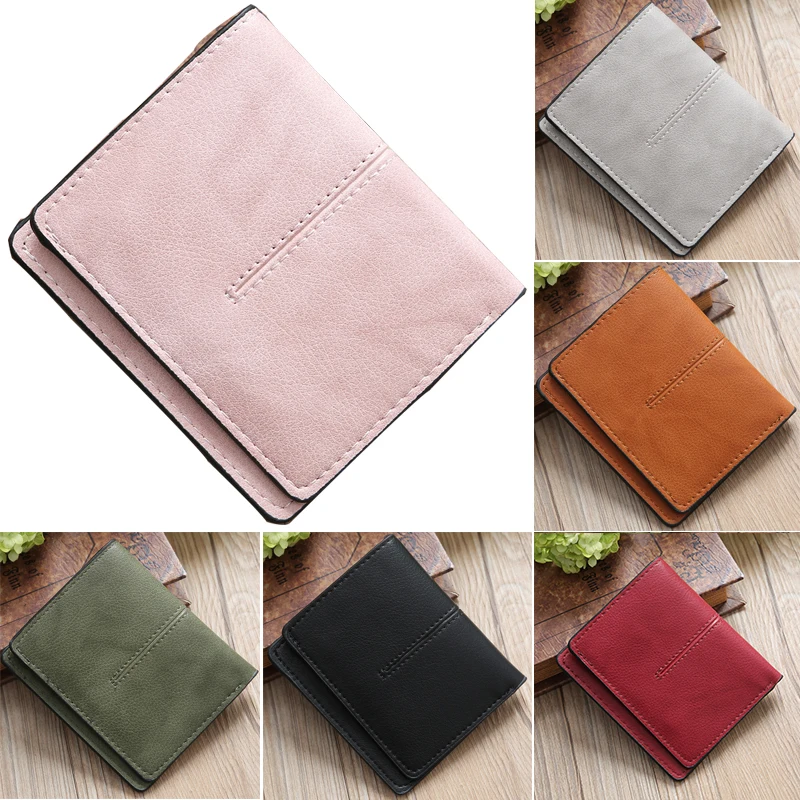 

2019 Leather Women Wallet Hasp Small and Slim Coin Pocket Purse Women Wallets Cards Holders Luxury Brand Wallets Designer Purse