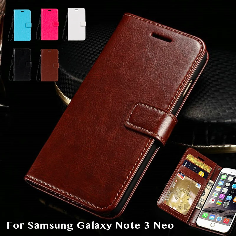 

Pu Leather Wallet Case For Samsung Galaxy Note 3 Neo Business Phone Case Flip Book Case Soft Tpu Silicone Back Cover