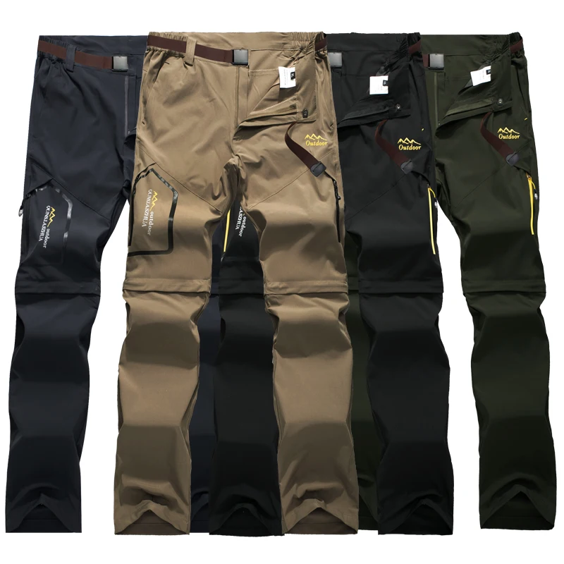 Pantalones de verano de secado rápido para hombre 6XL luz ártica al aire libre elasticidad deportiva senderismo Camping senderismo pantalones de pesca