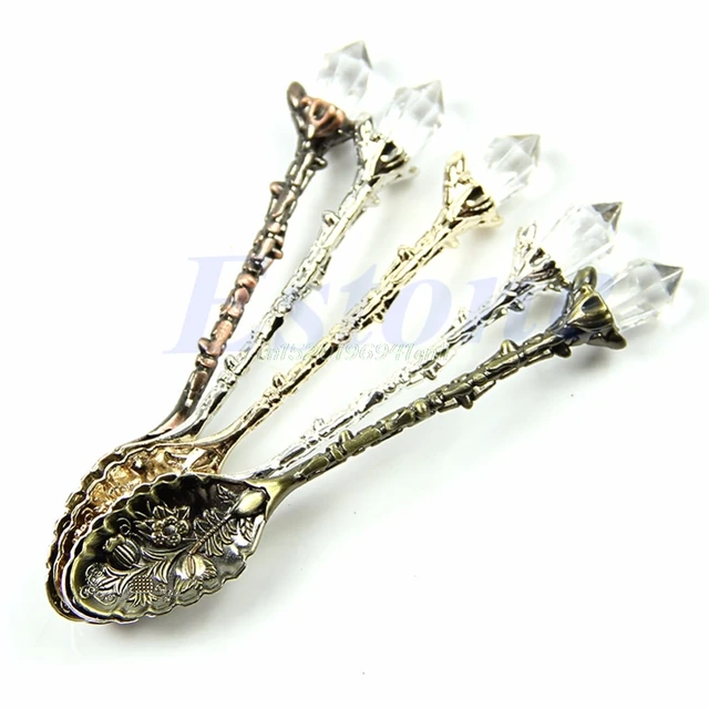 Special Price 1pcs Hot Royal Luxury Vintage Palace Carved Coffee Tea Mini Ice cream Scoop Spoon #T025# Special Price 1pcs Hot Royal Luxury Vintage Palace Carved Coffee Tea Mini Ice cream Scoop Spoon #T025#