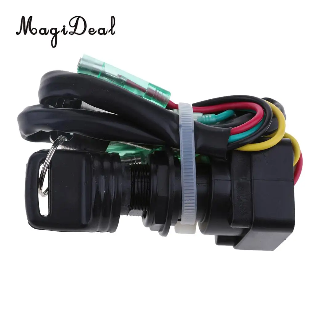 MagiDeal Plastic Durable Boat Ignition Key Switch for Yamaha 40HP 60HP Outboard Motor RV Yacht Dinghy Replacment Accesories