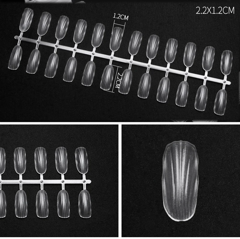 120 шт накладные наконечники для ногтей Seashell зерно натурально чистый УФ Гель-лак дисплей для маникюра дизайн ногтей DIY инструмент Поддельные Советы Набор